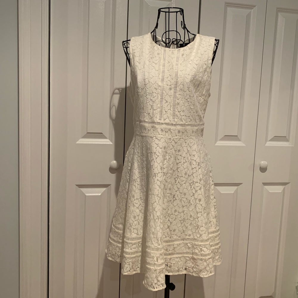 AQUA MINI LACE DRESS